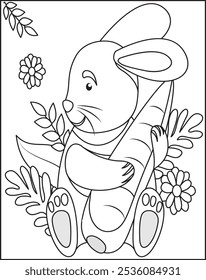 Bunny Coloring | Fun Coloring Pages for Kids.