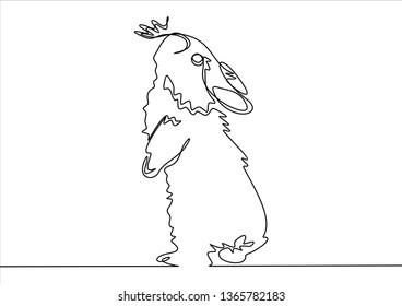 Bunny. Continuous line