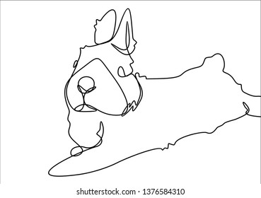 Bunny. Continuous line
