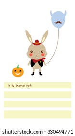 bunny cowboy daddy greeting card