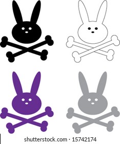 bunny and crossbones vector