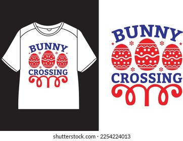 Bunny Crossing Cute T-Shirt Design