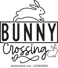 Bunny Crossing Easter Rabbit svg svg