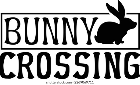Bunny crossing vector graphic t-shirt
