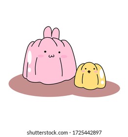 Bunny and cute with jelly