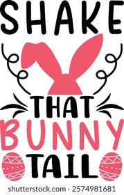 bunny day typography t-shirt design