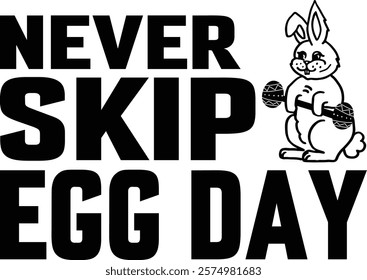 bunny day typography t-shirt design