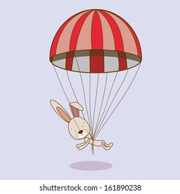 bunny design over blue  background vector illustration 