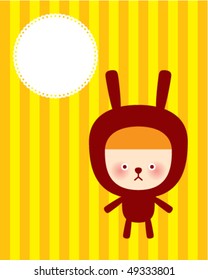 bunny doodle greeting