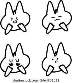 Bunny Doodles: Fun Line Art Illustrations for Kids  Design