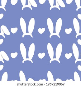 Bunny Ear Easter Egg Seamless Pattern