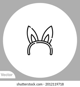 Bunny ear icon sign vector,Symbol, logo illustration for web and mobile