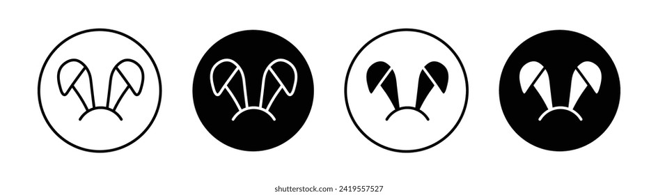 Bunny Ear Vector line icon illustration.