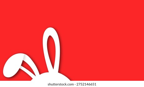 bunny ears banner for Easter promotions, social media posts, website headers, greeting cards, flyers, and seasonal marketing campaigns.