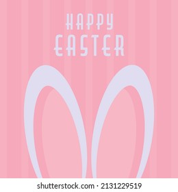 Bunny ears for Easter on a pink background