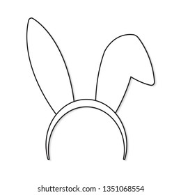 bunny ears headband- vector illustration
