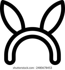 bunny ears icon. Thin Linear Style Design Isolated On White Background