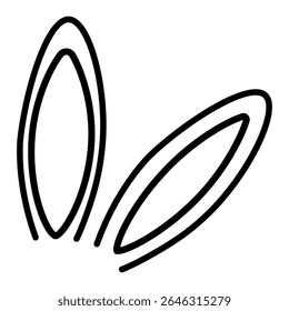 Bunny Ears icon vector. Easter illustration sign. Easter Bunny symbol.