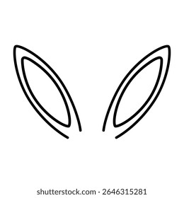 Bunny Ears icon vector. Easter illustration sign. Easter Bunny symbol.
