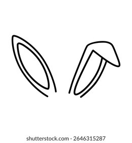 Bunny Ears icon vector. Easter illustration sign. Easter Bunny symbol.