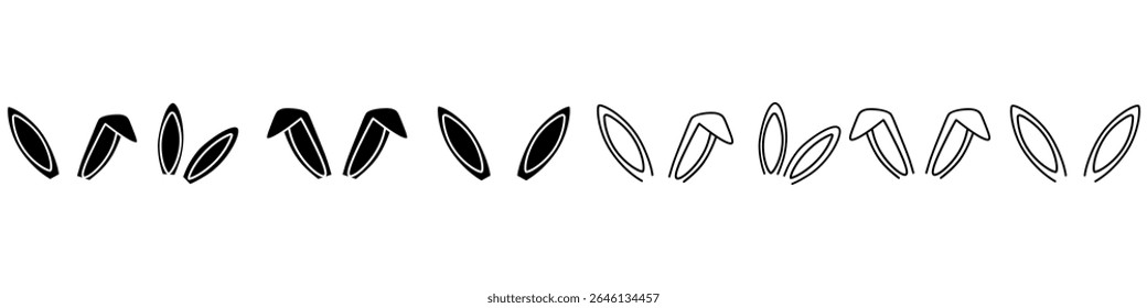 Bunny Ears icon vector set. Easter illustration sign collection. Easter Bunny symbol.