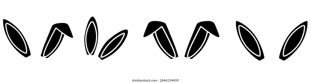 Bunny Ears icon vector set. Easter illustration sign collection. Easter Bunny symbol.