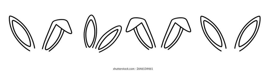 Bunny Ears icon vector set. Easter illustration sign collection. Easter Bunny symbol.