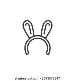 Bunny Ears line icon. linear style sign for mobile concept and web design. A headband with bunny ears outline vector icon. Symbol, logo illustration. Vector graphics