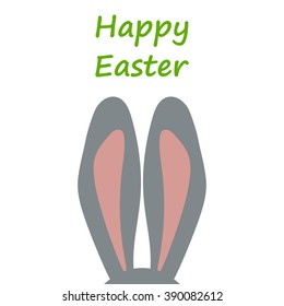 bunny ears Postcard Happy Easter