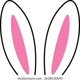 Bunny ears, rabbit icon - vector
