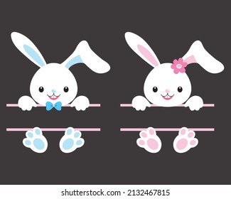 Bunny Easter boy and Girl Set