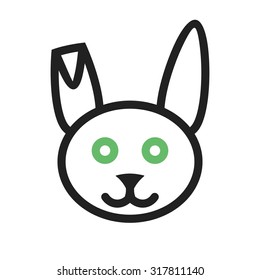 Bunny, easter, cute icon vector image. Can also be used for easter, celebration, observances and holidays. Suitable for mobile apps, web apps and print media.