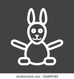Bunny, easter, cute icon vector image.Can also be used for easter, celebration, observances and holidays. Suitable for mobile apps, web apps and print media.