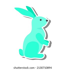 Bunny easter cute sticker design