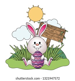 bunny with easter egg