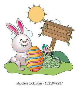 bunny with easter egg