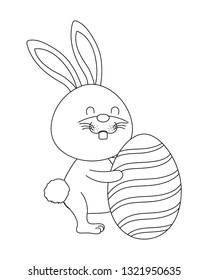 bunny with easter egg