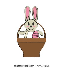 Bunny and easter eggs