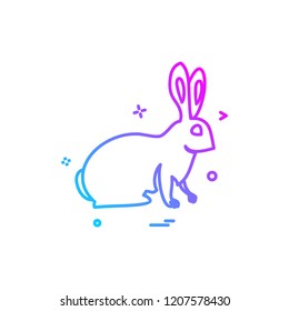 Bunny easter  paschal rabbit icon vector design