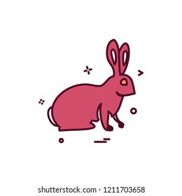 Bunny easter  paschal rabbit icon vector design