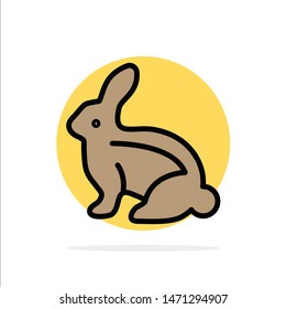 Bunny, Easter, Easter Bunny, Rabbit Abstract Circle Background Flat color Icon. Vector Icon Template background