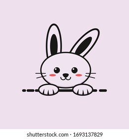 Bunny, Easter Rabbit Background Flat color icon