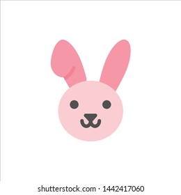 Bunny, Easter, Rabbit  Flat Color Icon. Vector icon banner Template