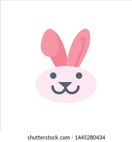 Bunny, Easter, Rabbit  Flat Color Icon. Vector icon banner Template