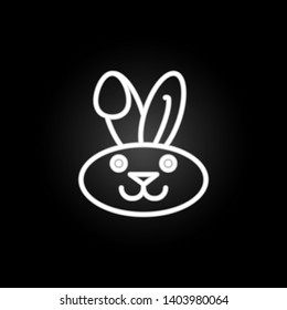 bunny, Easter, rabbit neon icon. Elements of easter day set. Simple icon for websites, web design, mobile app, info graphics