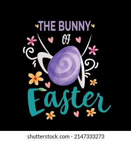 The Bunny Of Easter T Shirt Vector ,T Shirt Design Vector