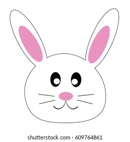 Bunny Face Stock Vector (Royalty Free) 609764861 | Shutterstock