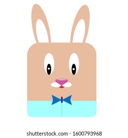Bunny face icon. Vector art