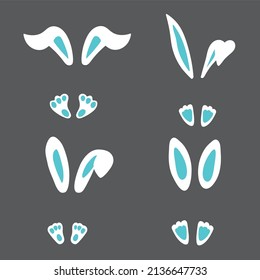 Bunny Feet And Ears Bundle For Boys EPS