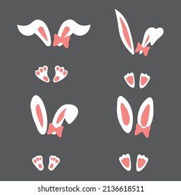 Bunny Feet And Ears Bundle For Girl EPS